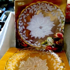 Beautiful poinsettia platter